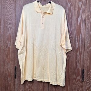 MARBAS Italy Made Golf Polo Textured Striped Men's XL 100% Cotton Filo di Scozia